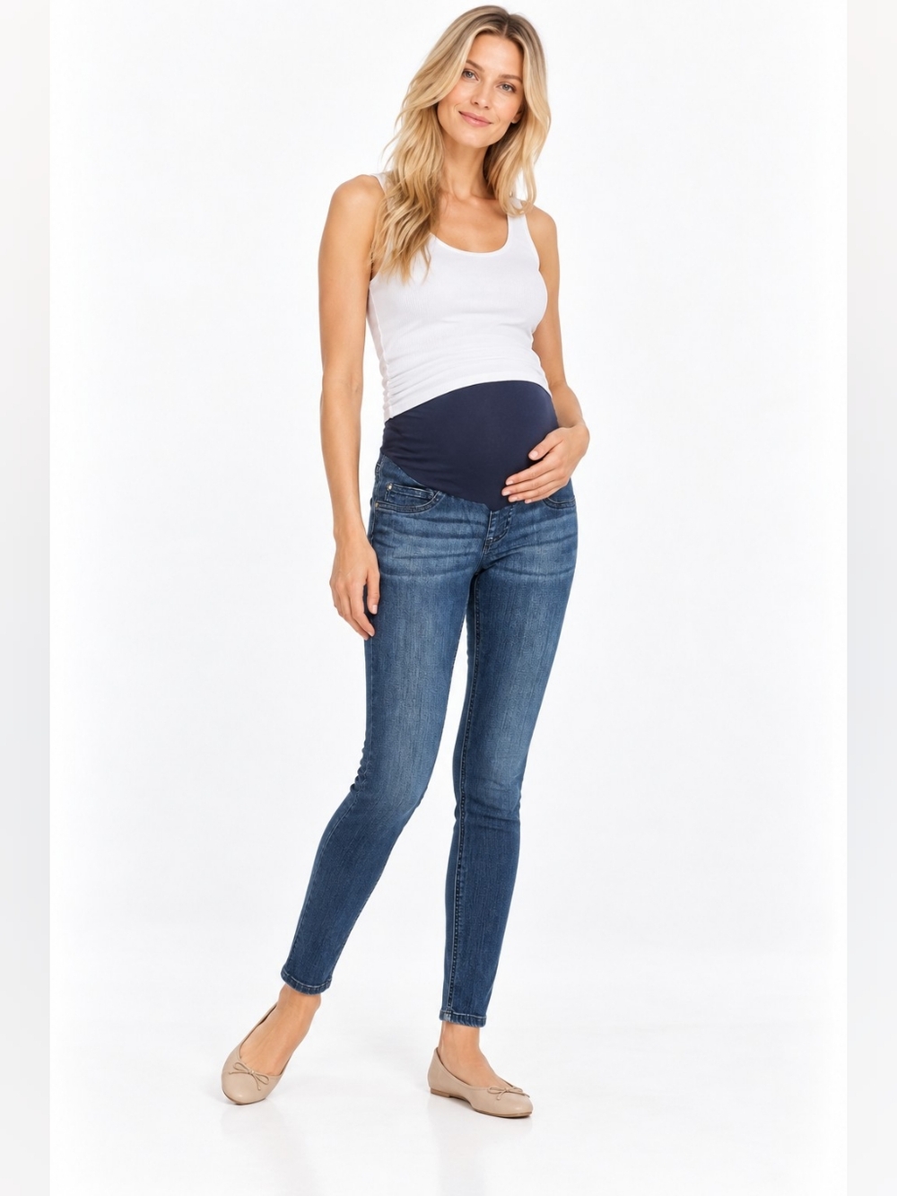 Indigo Blue Maternity Skinny Jeans in Blue Size Small NWT